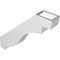Ekena Millwork 3-in. W x 16-in. D x 16-in. H Copenhagen Architectural Grade PVC Knee Brace BRCP03X16X16CHG - alternate 5